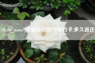 孟津诈骗冻结对方银行卡,多久返还