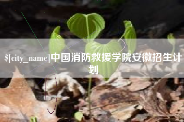 孟津中国消防救援学院安徽招生计划