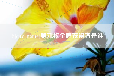 孟津第九枚金牌获得者是谁
