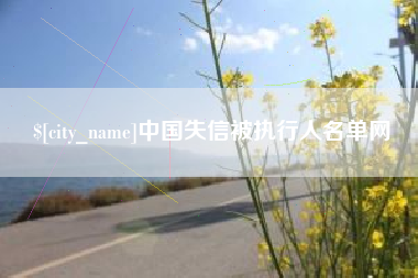 孟津中国失信被执行人名单网