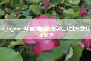 孟津中国消防救援学院河北分数线是多少