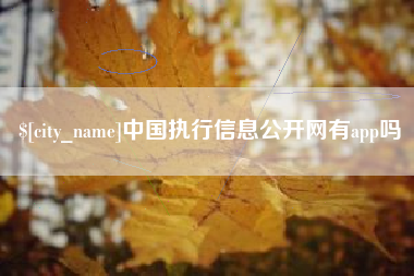 孟津中国执行信息公开网有app吗