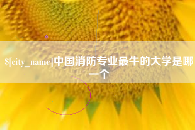 孟津中国消防专业最牛的大学是哪一个