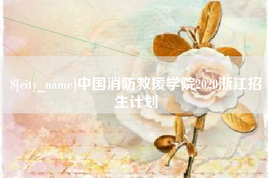 孟津中国消防救援学院2020浙江招生计划