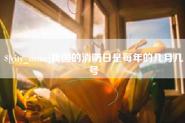 孟津我国的消防日是每年的几月几号