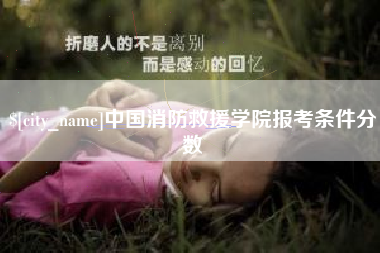孟津中国消防救援学院报考条件分数