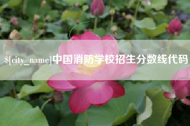 孟津中国消防学校招生分数线代码