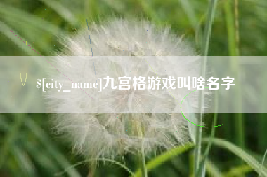 孟津九宫格游戏叫啥名字
