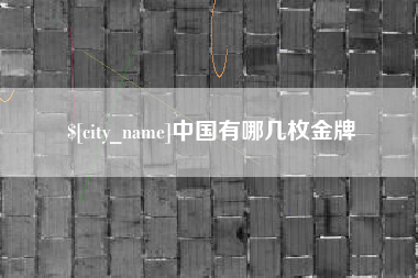 孟津中国有哪几枚金牌