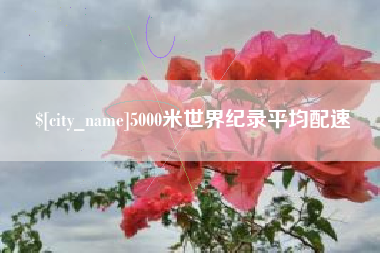 孟津5000米世界纪录平均配速