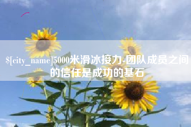 孟津5000米滑冰接力-团队成员之间的信任是成功的基石