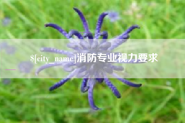孟津消防专业视力要求