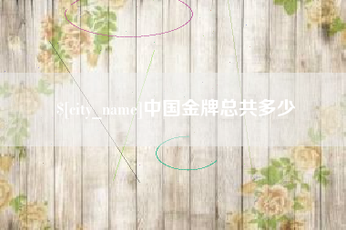 孟津中国金牌总共多少