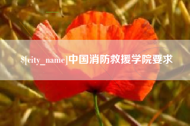 孟津中国消防救援学院要求