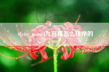 孟津九宫格怎么排序的