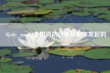 孟津全国消防日是从哪年发起的