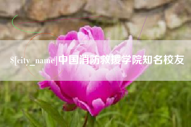 孟津中国消防救援学院知名校友