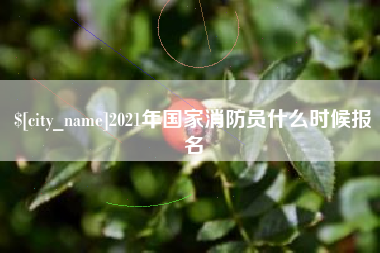孟津2021年国家消防员什么时候报名