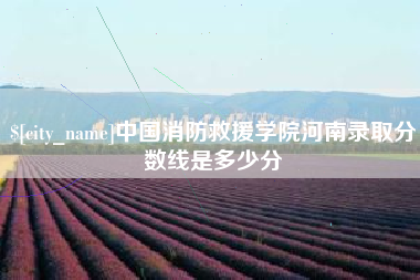 孟津中国消防救援学院河南录取分数线是多少分