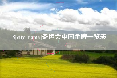 孟津冬运会中国金牌一览表