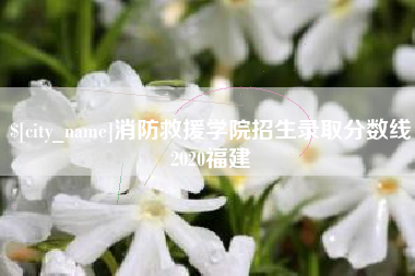 孟津消防救援学院招生录取分数线2020福建