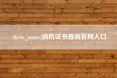 孟津消防证书查询官网入口