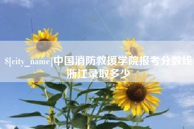 孟津中国消防救援学院报考分数线浙江录取多少