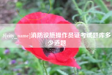 孟津消防设施操作员证考试题库多少道题
