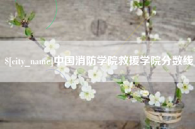 孟津中国消防学院救援学院分数线